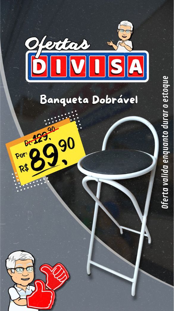 Banqueta dobrável